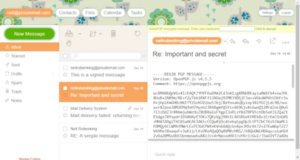 سرویس دهنده ایمیل PrivateMail