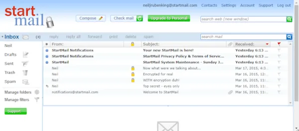 سرویس دهنده ایمیل Startmail