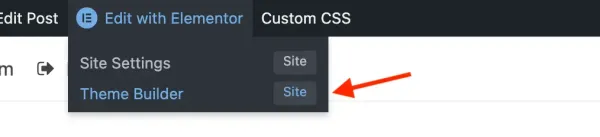 لینک Theme Builder در المنتور