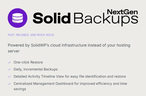 نگهداری سایت وردپرس - پشتیبان‌گیری با Solid Backups
