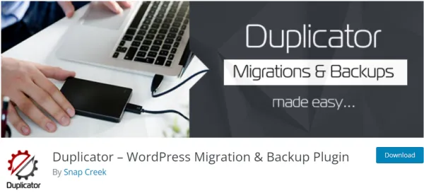 افزونه بکاپ گیری وردپرس Duplicator