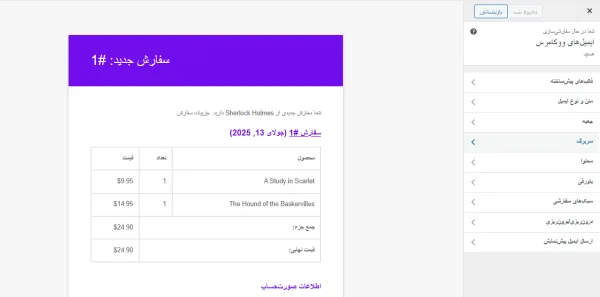 شخصی سازی ایمیل ووکامرس با افزونه