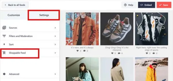 فعالسازی قابلیت Shoppable Feed