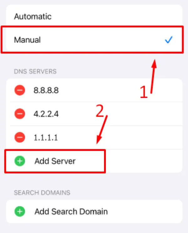 تغییر dns سرور در آیفون