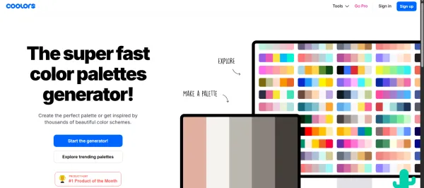 توسعه فرانت اند با Coolors
