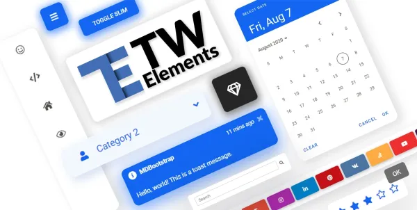 کامپوننت توسعه فرانت اند TW Elements